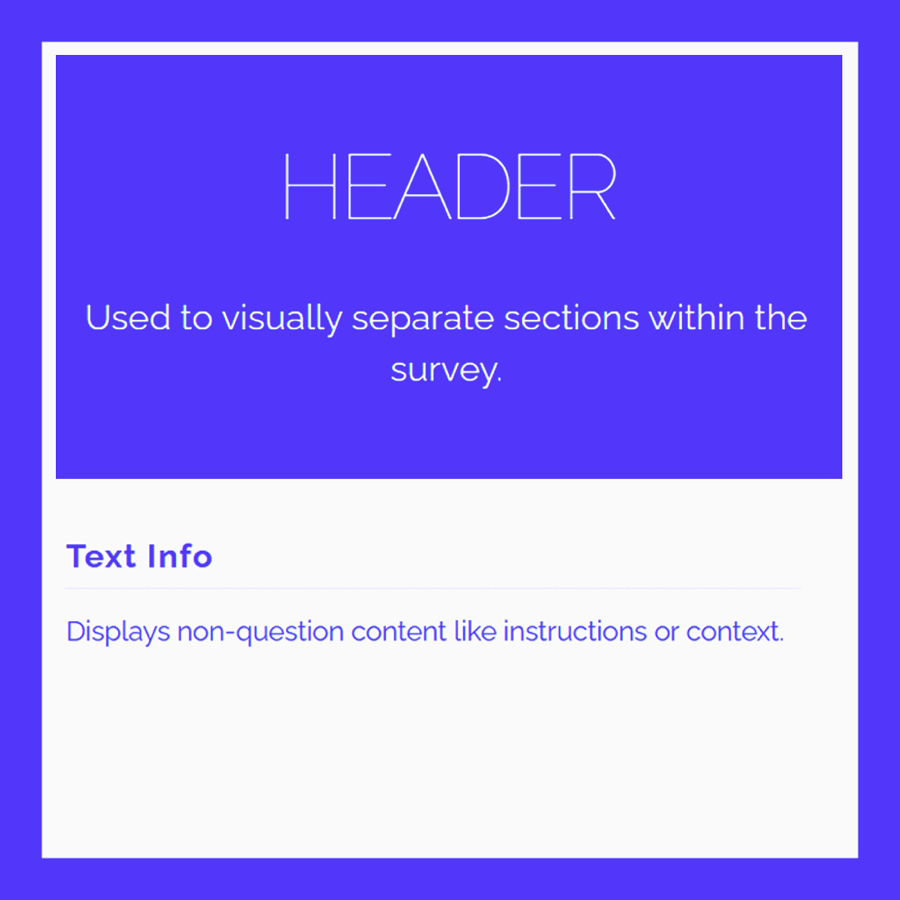 Header & text info