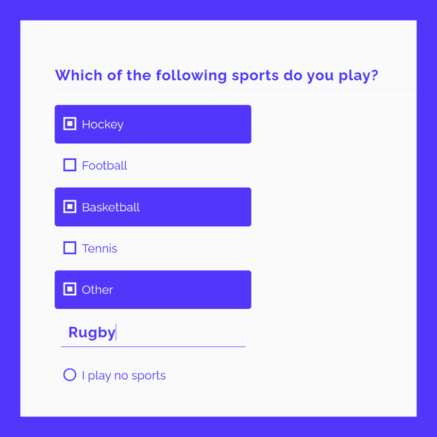 Multiple select
